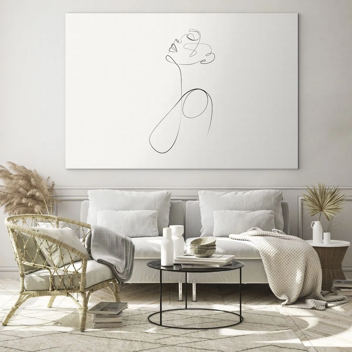 Obraz na skle - Zamotaná v snoch - 120x80 cm