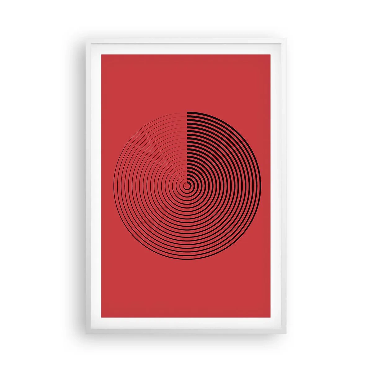 Plagát v bielom ráme - Kruhový pohyb - 61x91 cm