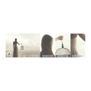 Vzorka Fototapeta Standard Eco - Buď slobodná - Žena, Vtáčia klietka, Vták - 100x30 cm