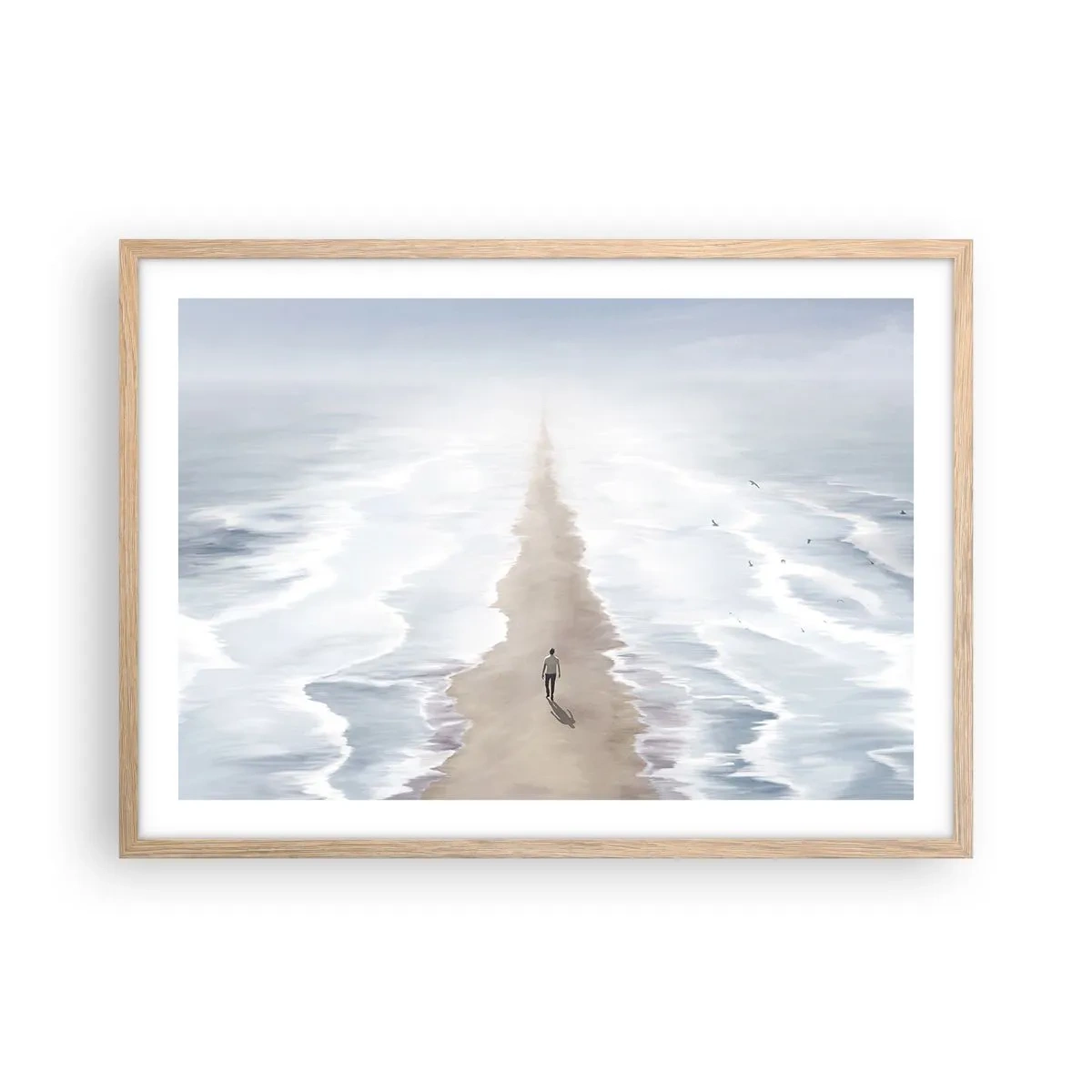 Plagát v ráme zo svetlého duba - Svetlá budúcnosť - 70x50 cm