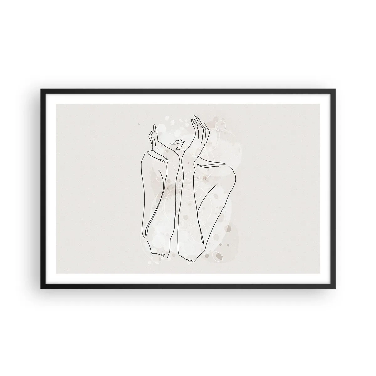 Plagát v čiernom ráme - Zasnený okamih - 91x61 cm