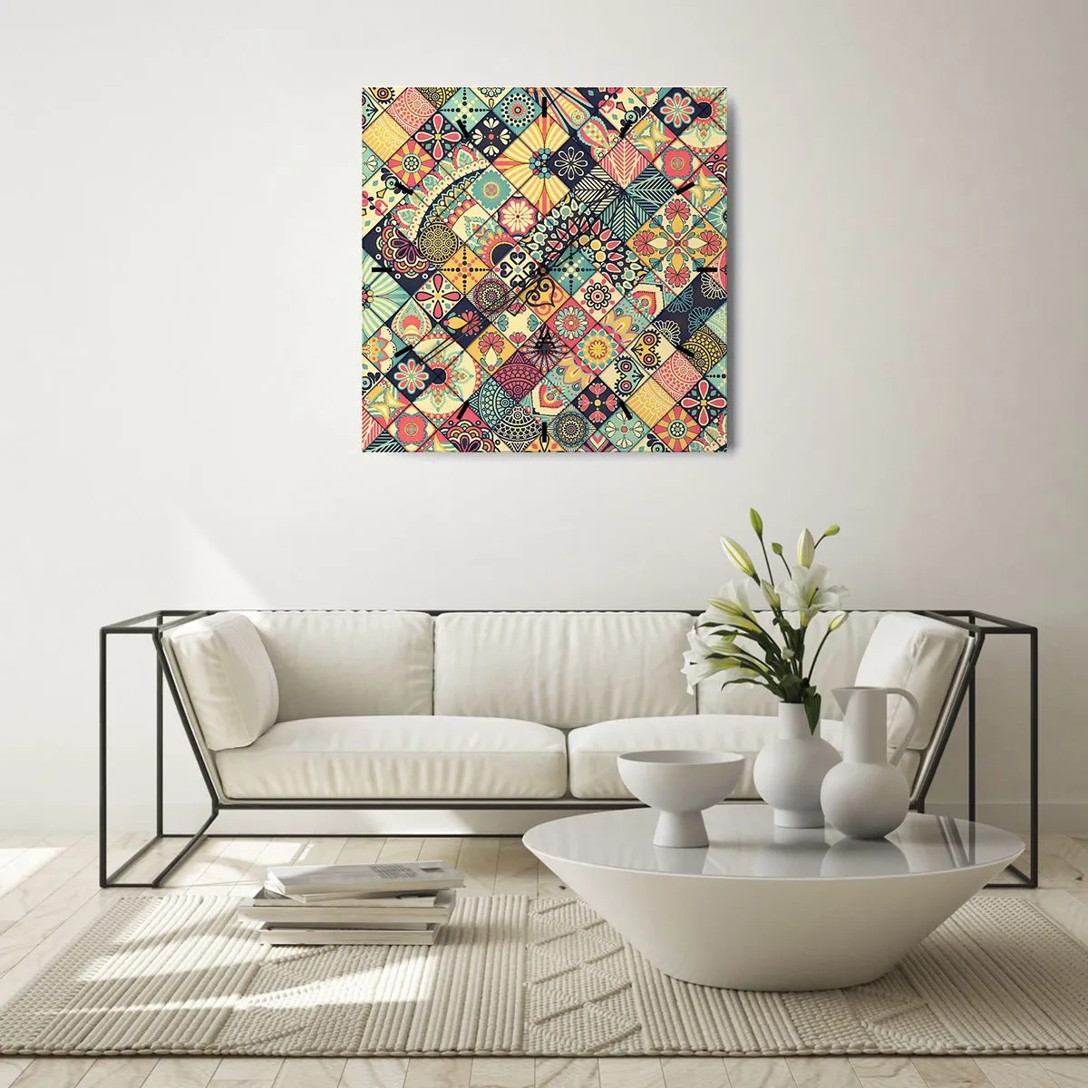 Nástenné hodiny - Marocká vízia - 40x40 cm