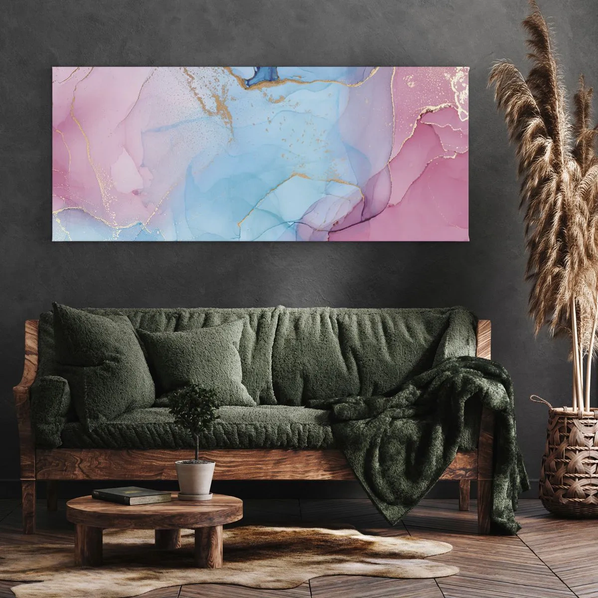 Obraz na plátne - Stretávanie a prelínanie - 100x40 cm