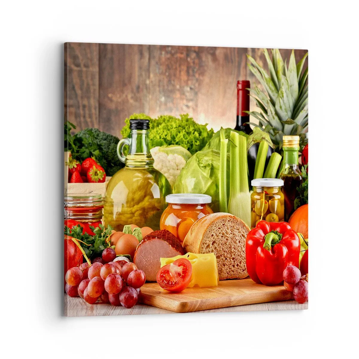 Obraz na plátne - Údené, pečené, marinované - 70x70 cm
