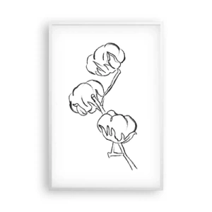 Plagát v bielom ráme - Bavlnené páperie - 61x91 cm