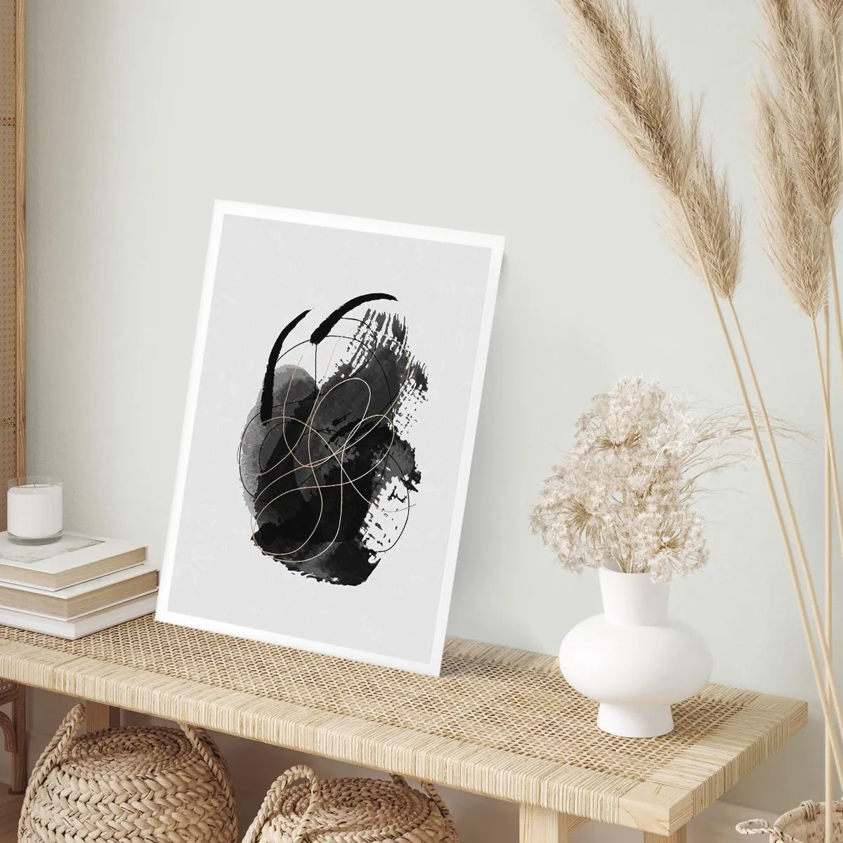 Plagát - Upletené z čiernej - 40x50 cm