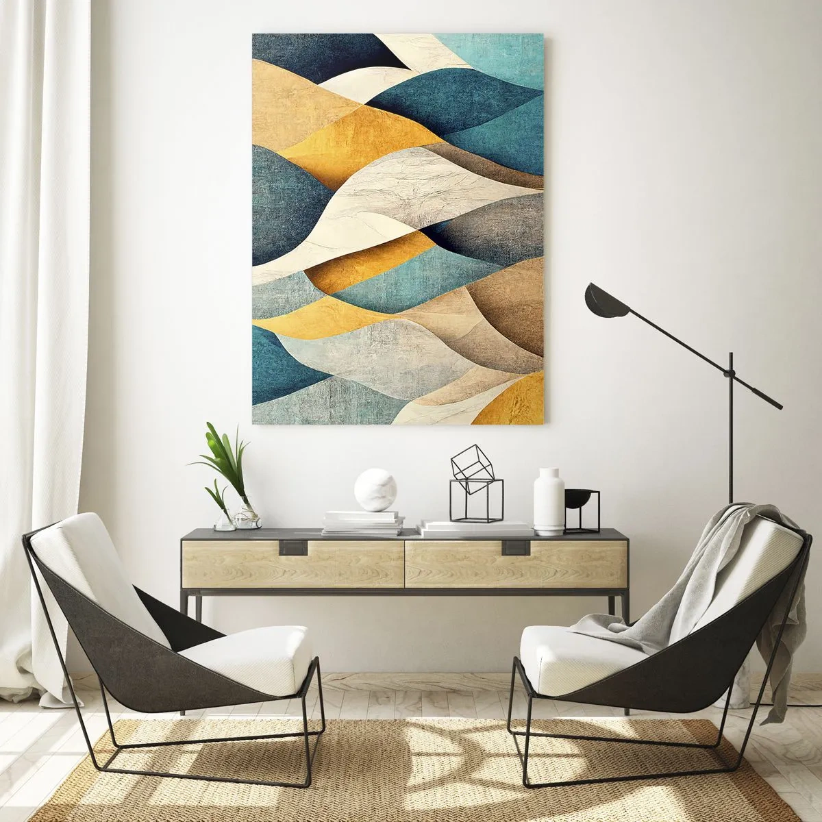 Obraz na skle - Rytmus a vlnenie - 50x70 cm