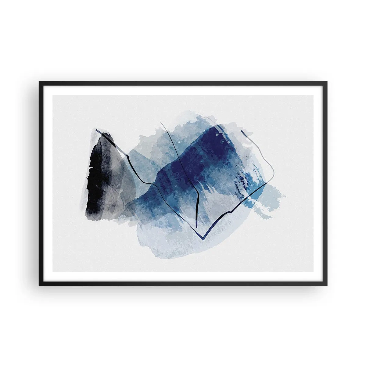 Plagát v čiernom ráme - Ľadová hora - 100x70 cm