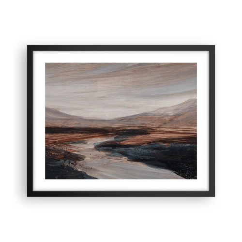Plagát v čiernom ráme - Pokojné údolie - 50x40 cm
