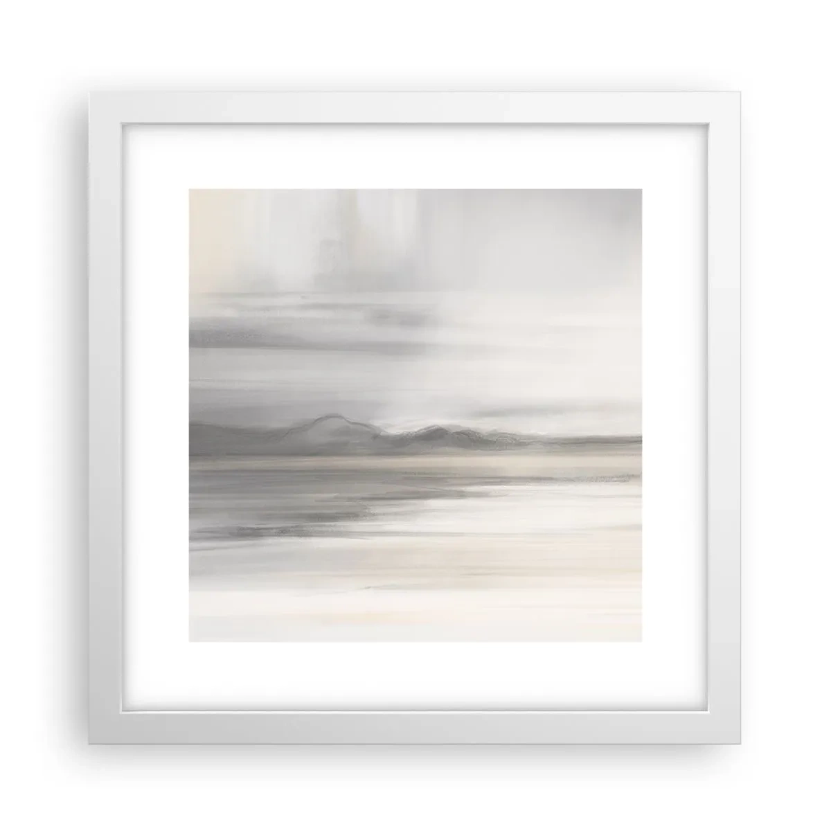 Plagát v bielom ráme - Zamyslená diaľka - 30x30 cm
