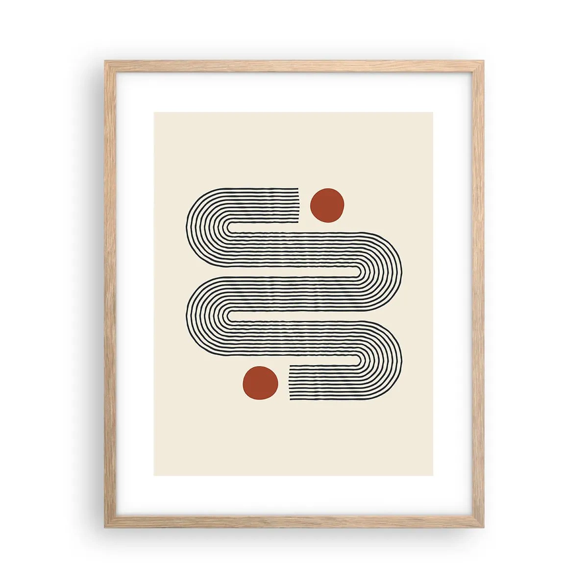 Plagát v ráme zo svetlého duba - Od začiatku do konca - 40x50 cm