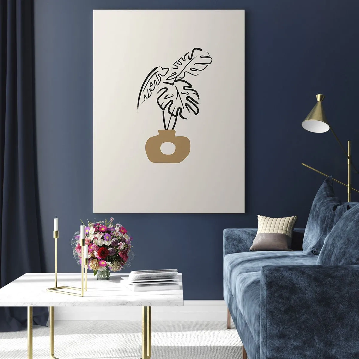 Obraz na skle - Monstera – ozdoba pre domácnosť - 50x70 cm