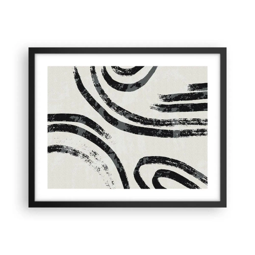 Plagát v čiernom ráme - Napoly zastavený - 50x40 cm