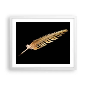 Plagát v bielom ráme - Krásne pierko… - 50x40 cm