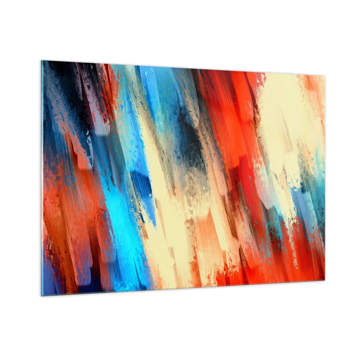 Obraz na skle - Vodopád farieb - 100x70 cm