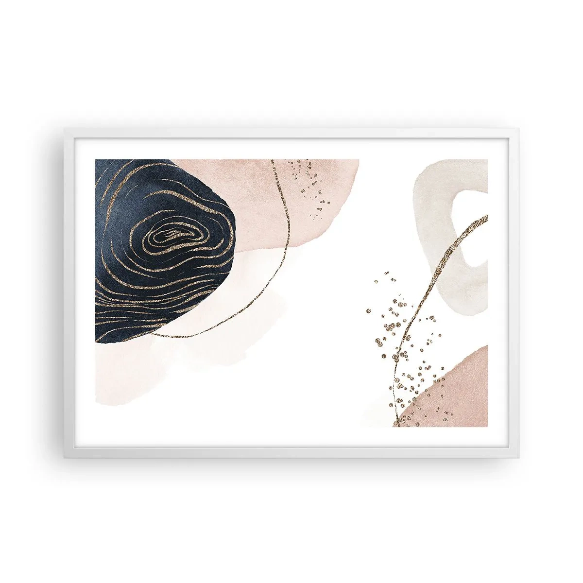 Plagát v bielom ráme - Všetko plynie - 70x50 cm