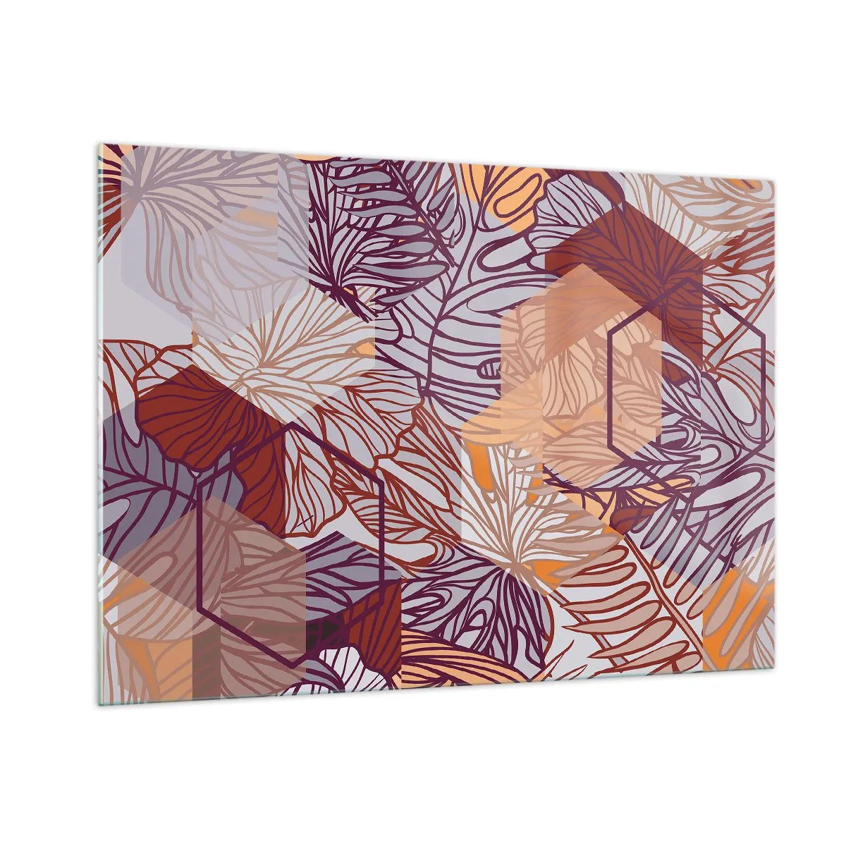 Obraz na skle - Nemožný vzťah medzi geometriou a prírodou - 100x70 cm