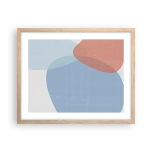 Plagát v ráme zo svetlého duba - Pastelové vzťahy - 50x40 cm