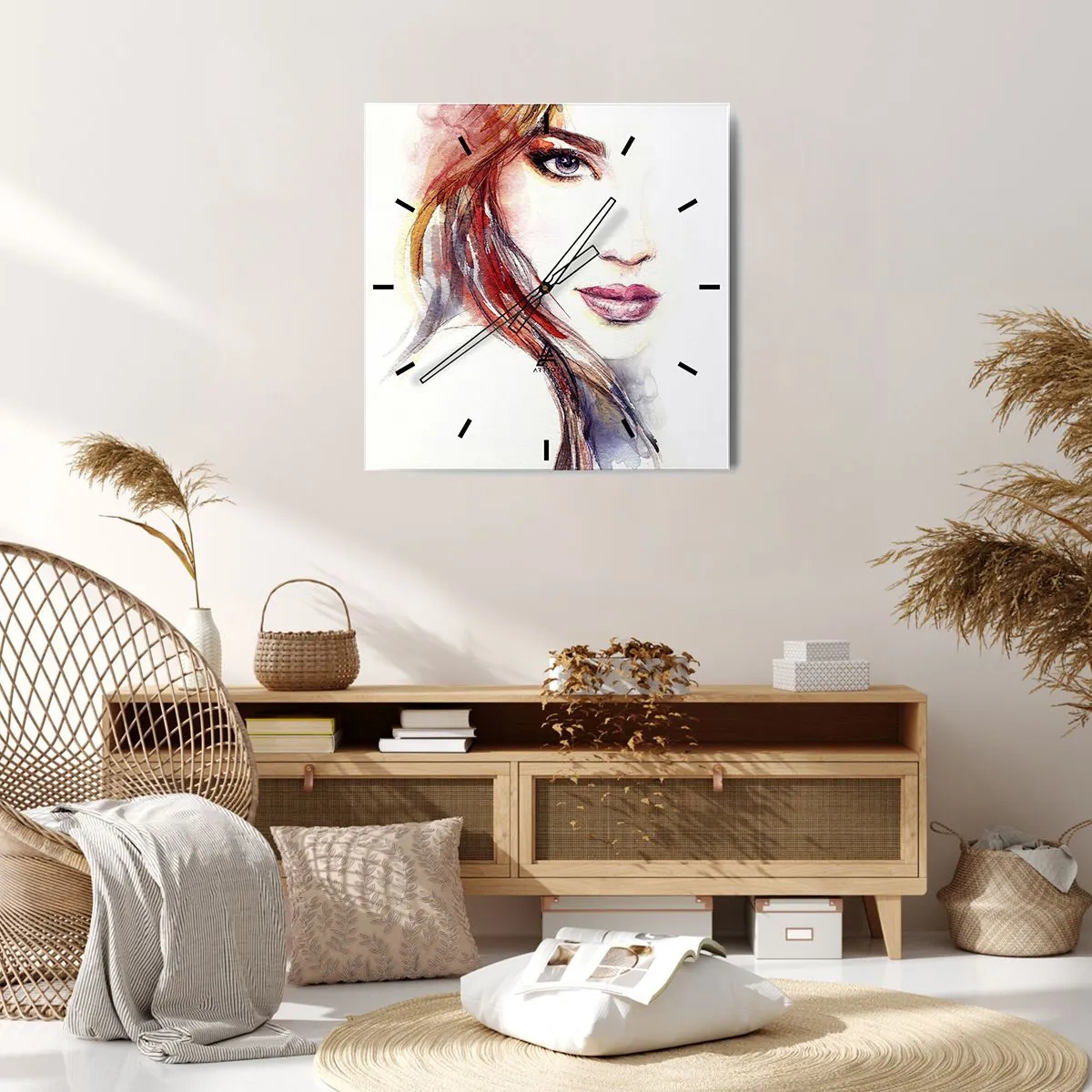 Nástenné hodiny - Vademecum - poď so mnou - 40x40 cm