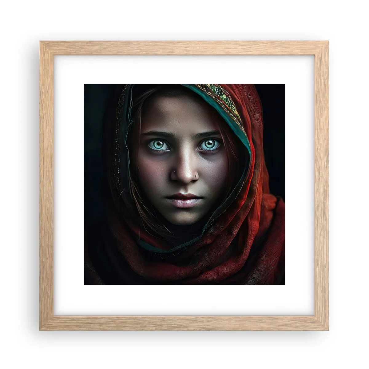 Plagát v ráme zo svetlého duba - Východná princezná - 30x30 cm