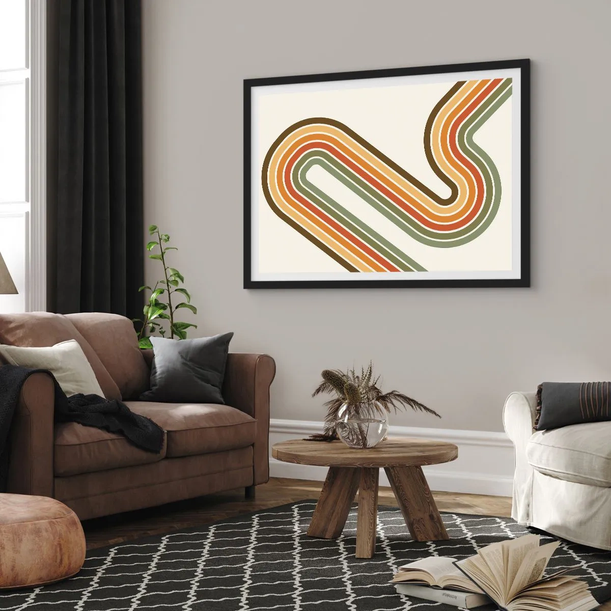 Plagát v čiernom ráme - Kľučkovanie do cieľa - 40x30 cm