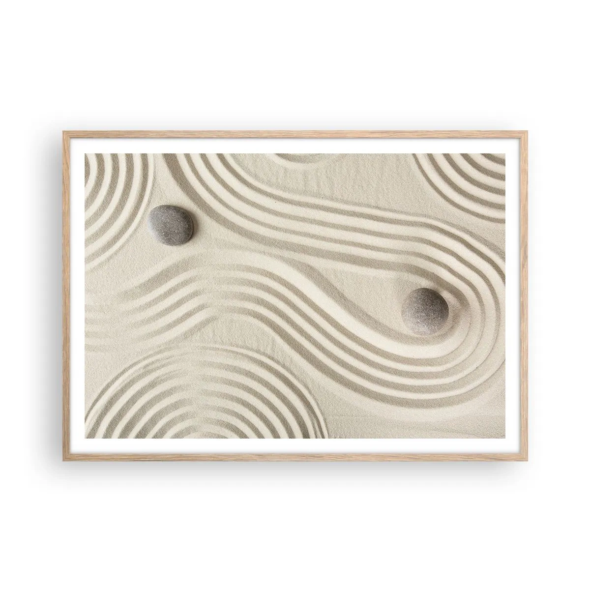 Plagát v ráme zo svetlého duba - Dotyk tepla - 100x70 cm