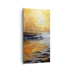 Obraz na plátne - Zlatý potok - 65x120 cm
