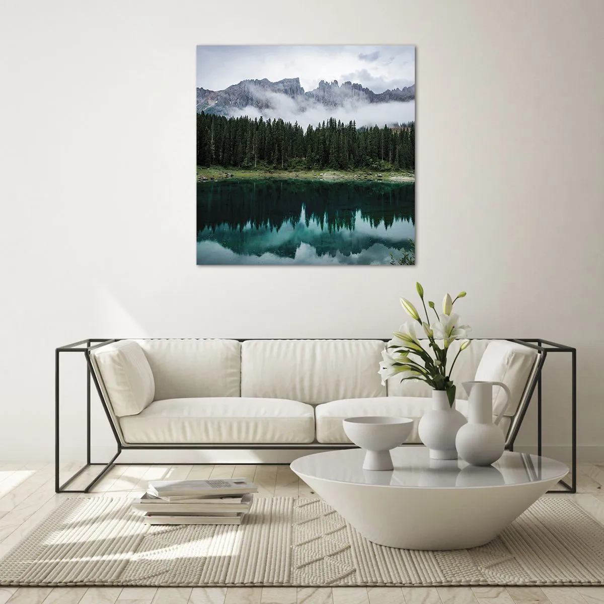 Obraz na skle - Ticho, ticho, neprebuďme spiacu vodu…. - 70x70 cm