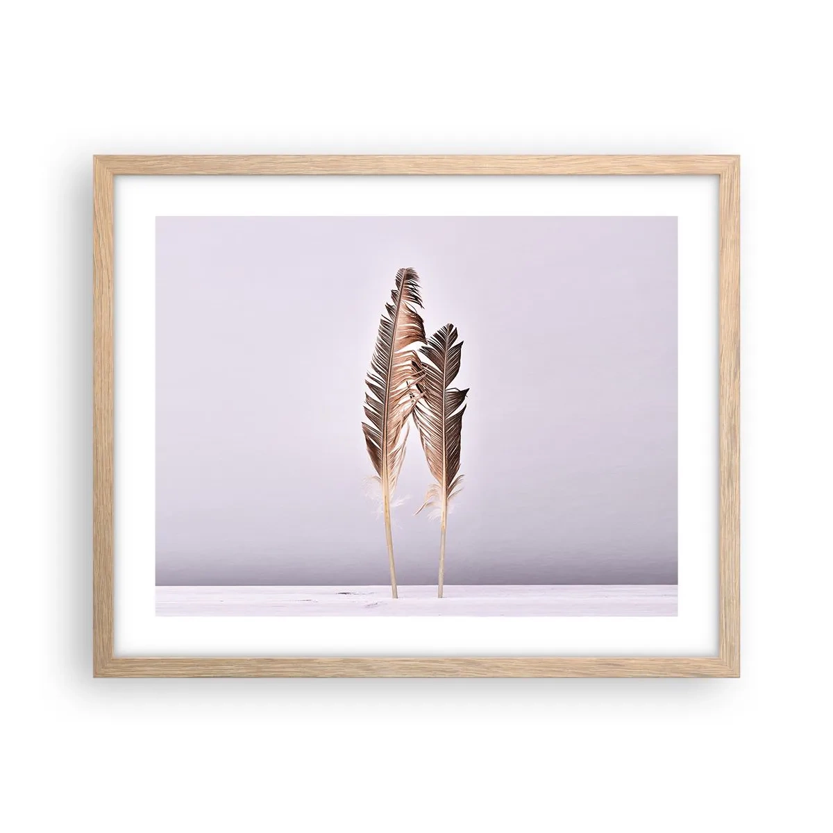 Plagát v ráme zo svetlého duba - Proti ničote - 50x40 cm