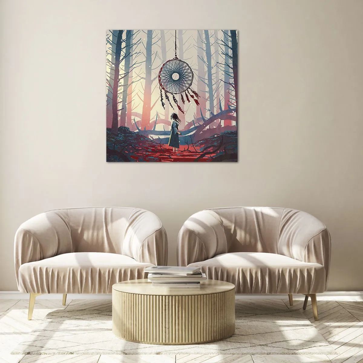Obraz na skle - Tajný rituál šťastia - 70x70 cm
