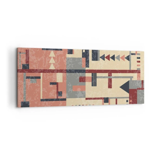 Obraz na plátne - Vodorovná a zvislá kombinácia - 100x40 cm