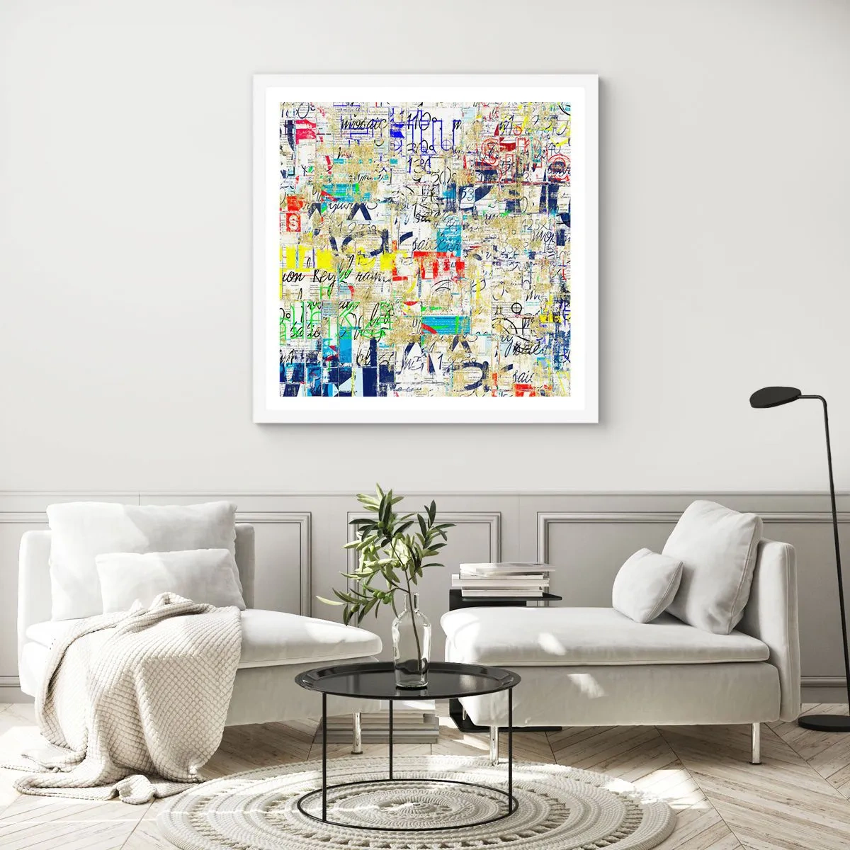 Plagát v bielom ráme - Proste poteší oči - 60x60 cm