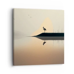 Obraz na plátne - Pán na jazere - 40x40 cm