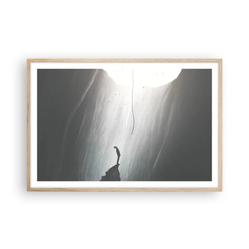 Plagát v ráme zo svetlého duba - Vždy máte na výber - 91x61 cm
