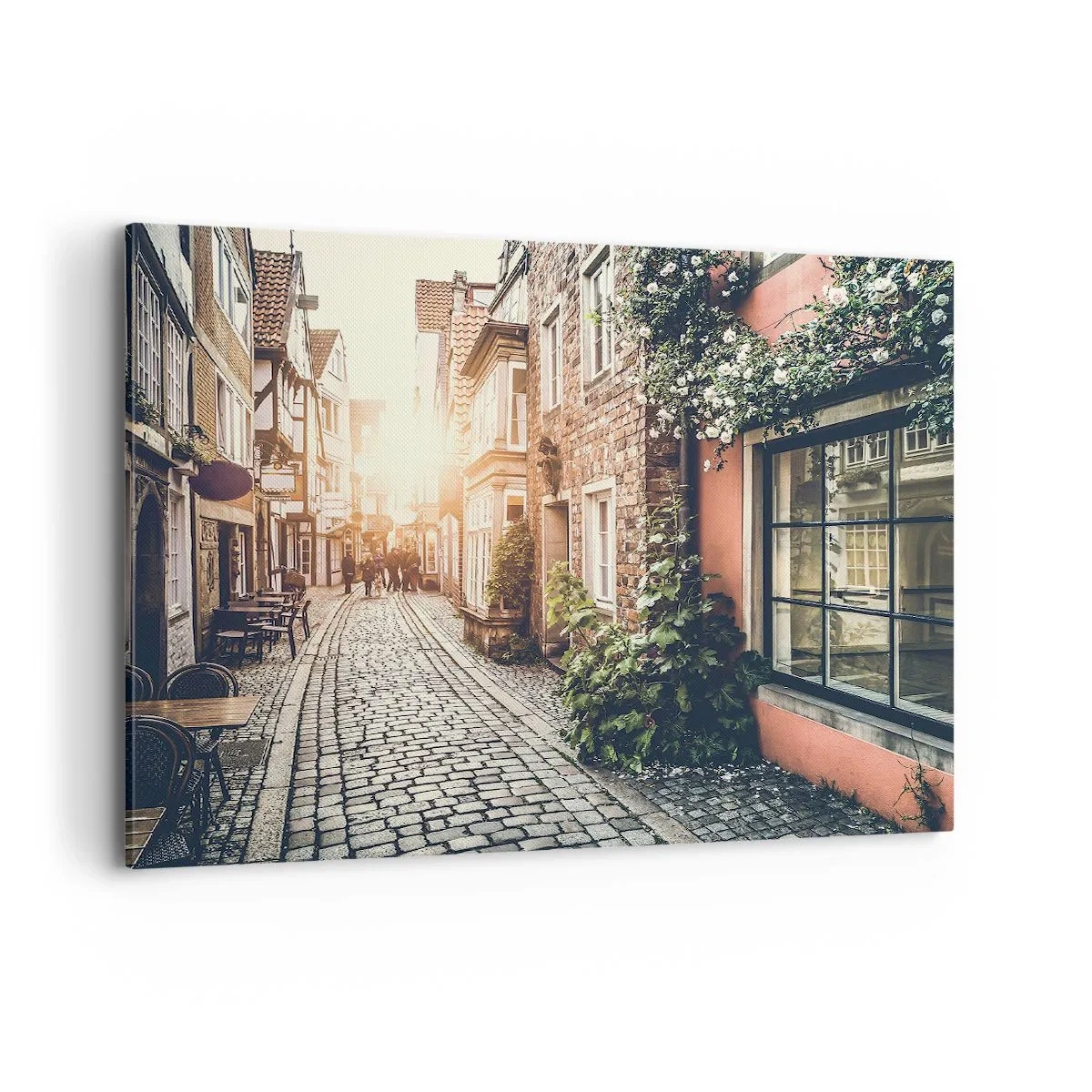 Obraz na plátne - Ružová ulička v ružovej žiare - 100x70 cm