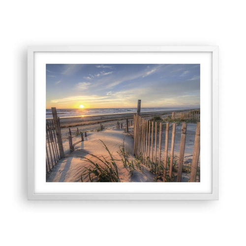 Plagát v bielom ráme - Odlesk a tieň vetra - 50x40 cm