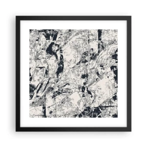 Plagát v čiernom ráme - Prelínanie protikladov - 40x40 cm