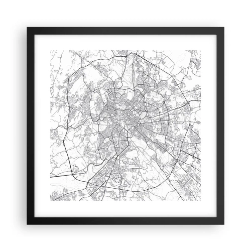 Plagát v čiernom ráme - Rímsky kruh - 40x40 cm