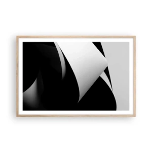 Plagát v ráme zo svetlého duba - Svetlo z hlbín tieňa - 91x61 cm