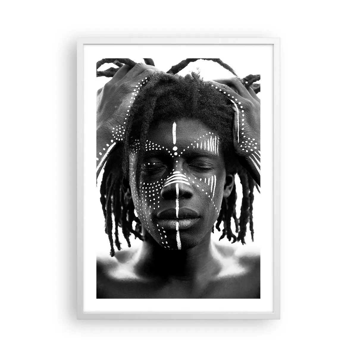 Plagát v bielom ráme - Kde si? - 50x70 cm