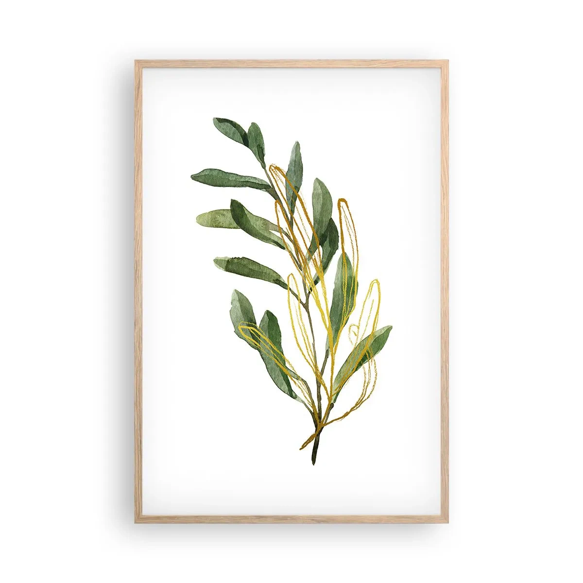 Plagát v ráme zo svetlého duba - Všetko, čo je dobré - 61x91 cm