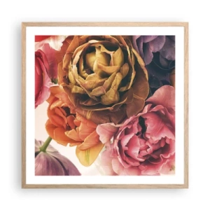 Plagát v ráme zo svetlého duba - Oslava života - 60x60 cm