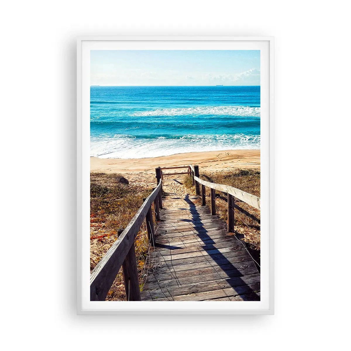 Plagát v bielom ráme - Bež! - 70x100 cm