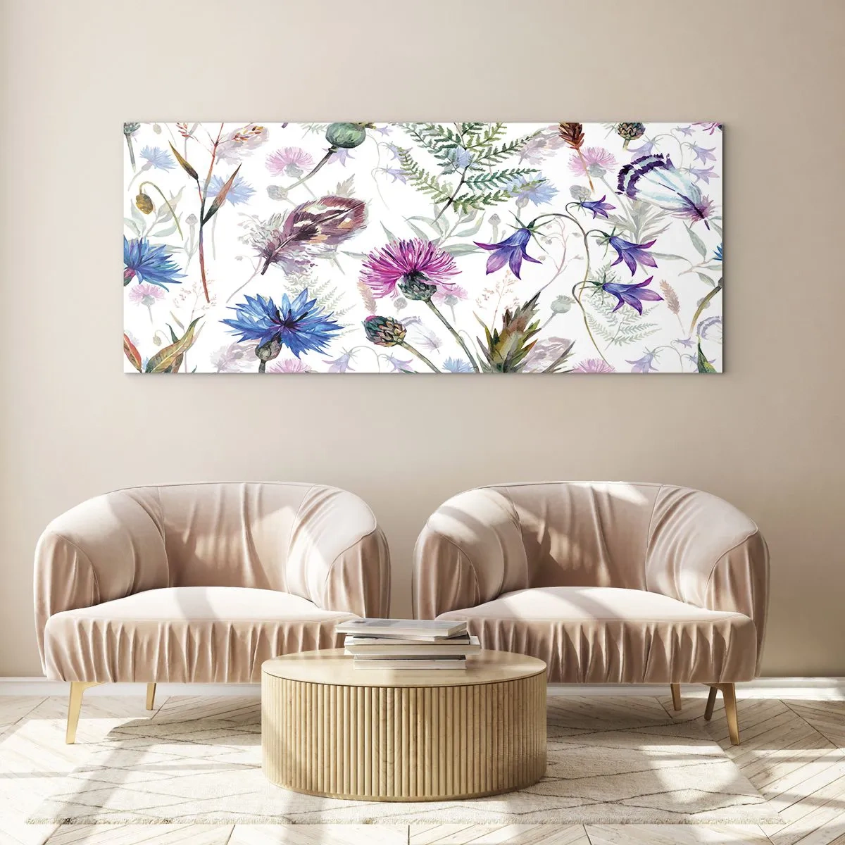 Obraz na skle - Poľský herbár - 100x40 cm