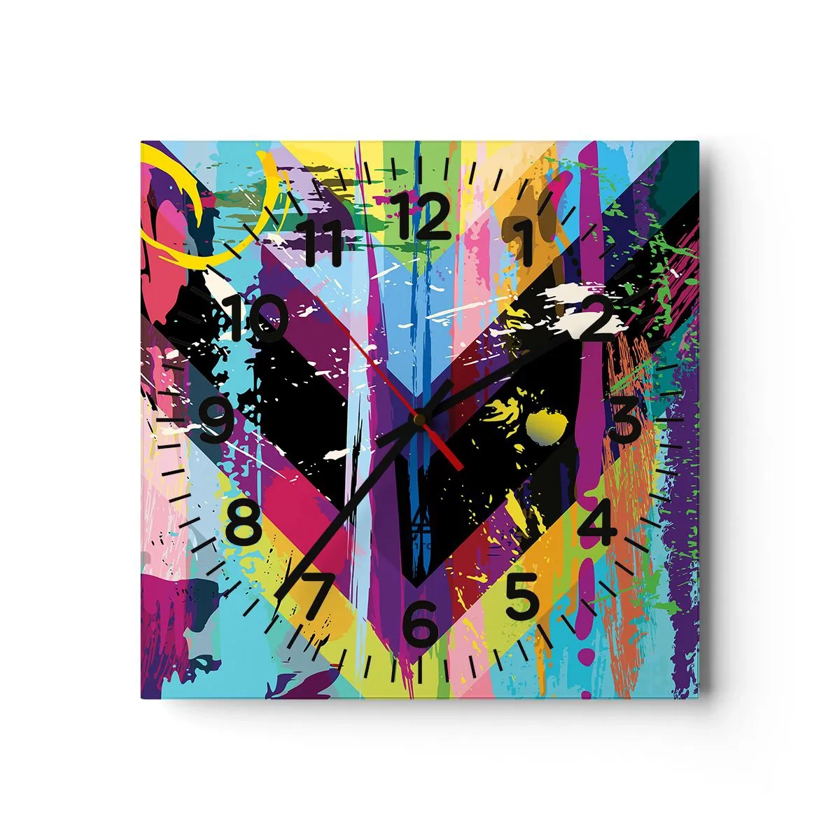 Nástenné hodiny - Zhora nadol - 30x30 cm