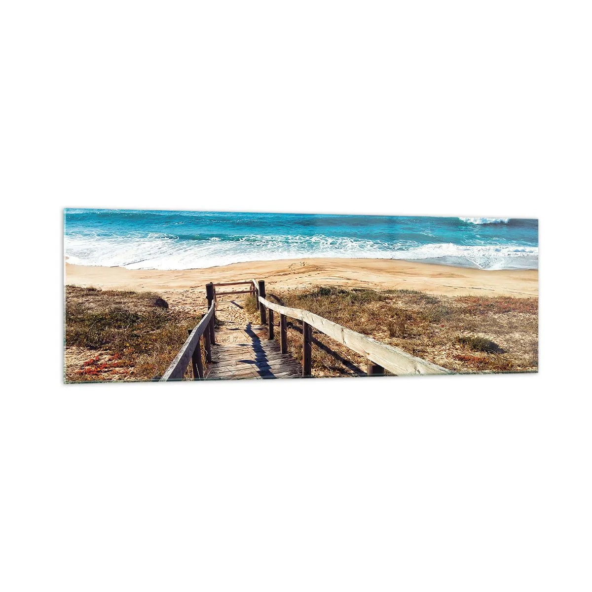Obraz na skle - Bež! - 160x50 cm