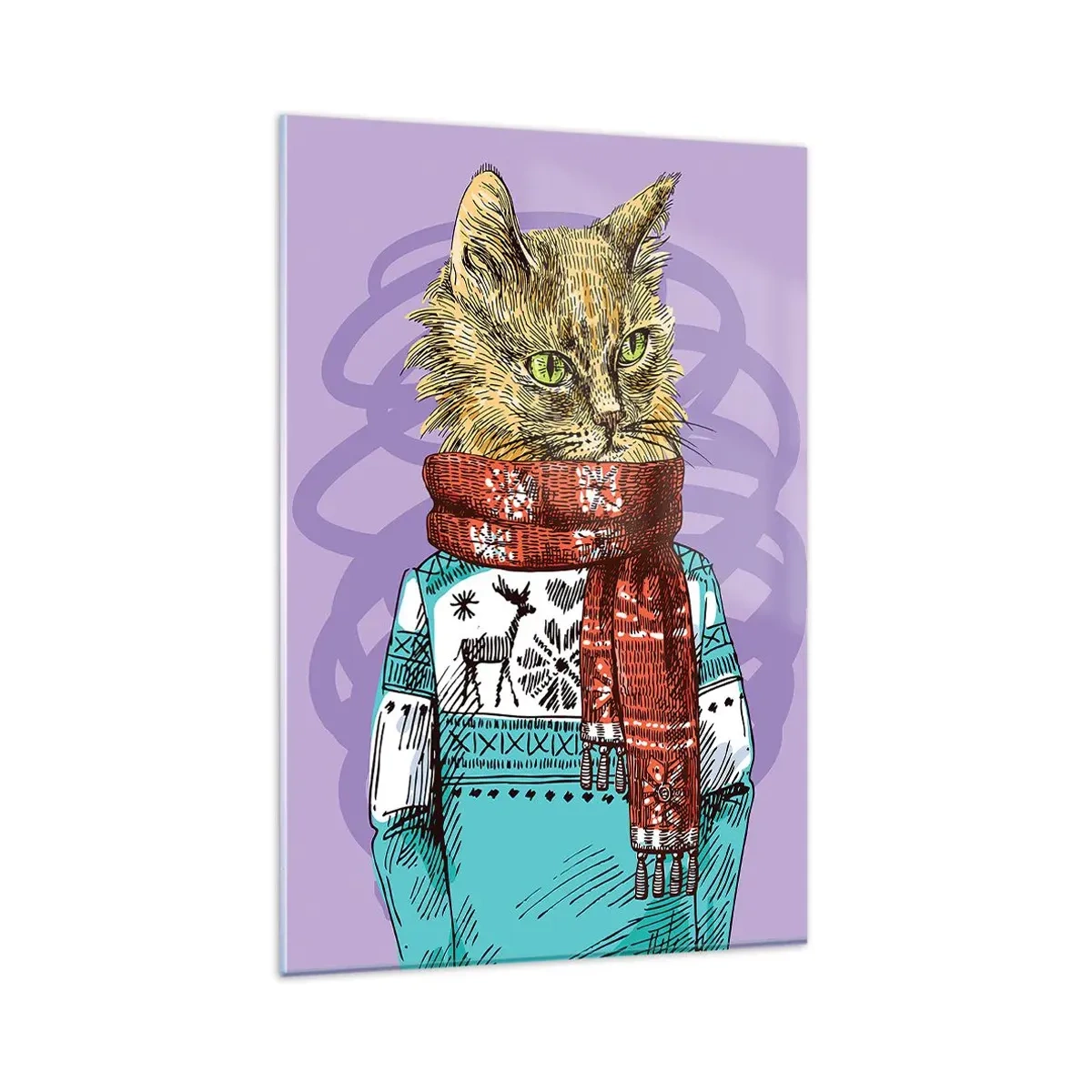 Obraz na skle - Mačka nielen v topánkach - 80x120 cm