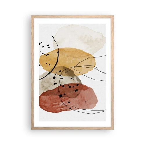 Plagát v ráme zo svetlého duba - Ako ľahký, priezračný vzduch - 50x70 cm