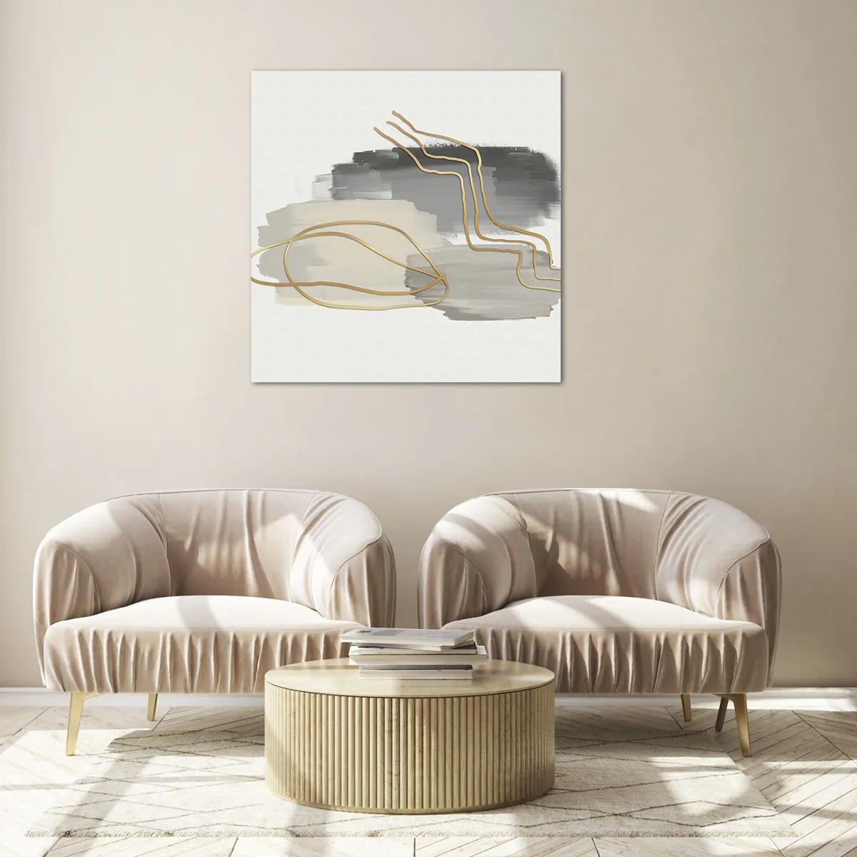 Obraz na skle - Trvanie a pohyb - 50x50 cm