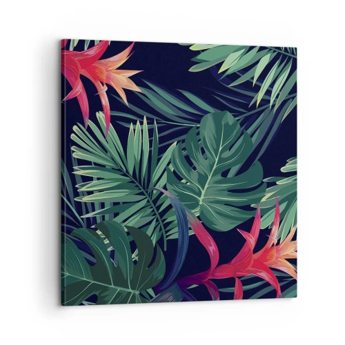 Obraz na plátne - Vzplanúť v zelenom - 60x60 cm